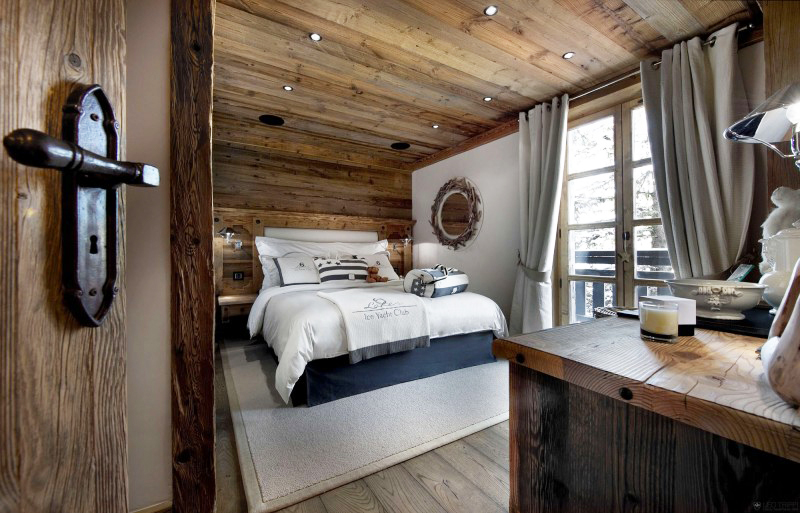 原木风卧室打造布置,木质卧室布置