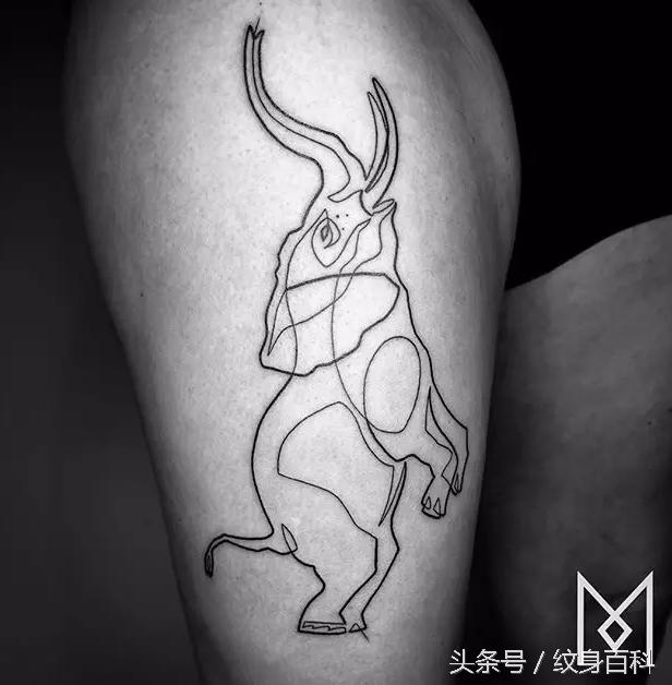 简单的纹身线条教程,简单线条纹身