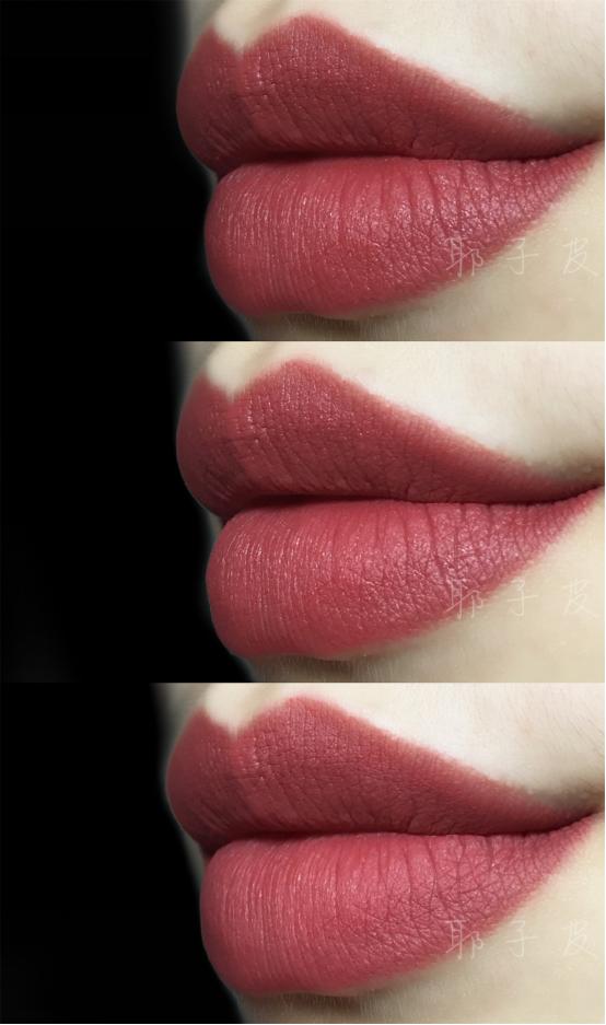 紫调豆沙色口红和红调豆沙色口红,巴黎欧莱雅161口红轻吻豆沙