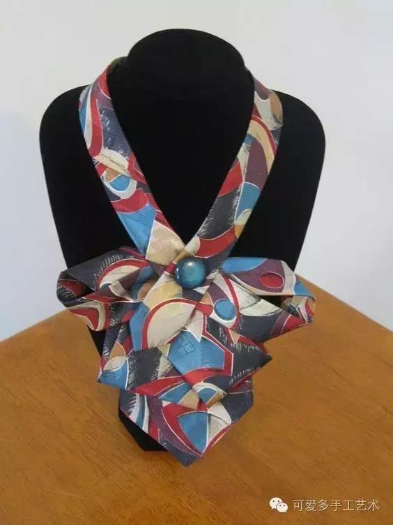 旧领带变身戒指收纳台,旧领带变废为宝