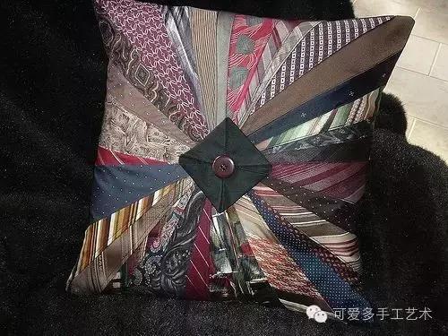 旧领带变身戒指收纳台,旧领带变废为宝