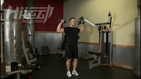 虎头肩三角肌哑铃训练,新手练肩6个哑铃练肩动作