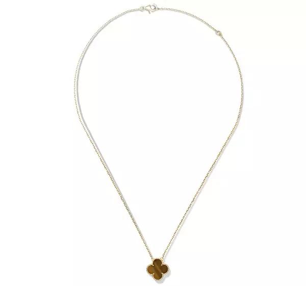 vca四叶草带钻项链系列,vca梵克雅宝四叶草项链