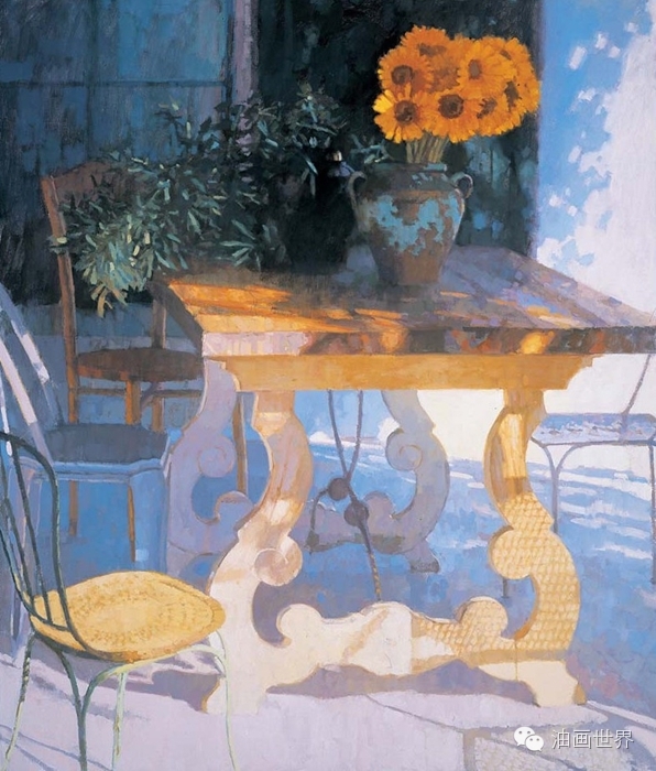 禅意山水意境油画,浓郁诗意的风景油画