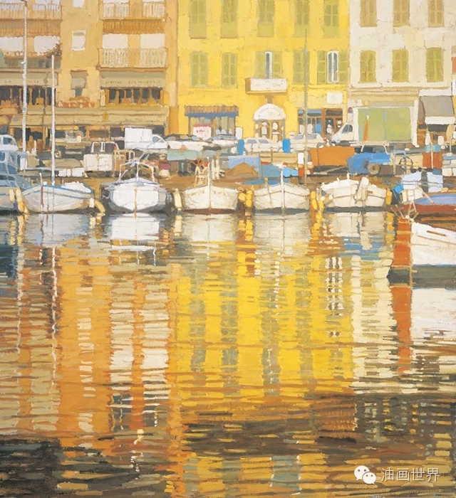 禅意山水意境油画,浓郁诗意的风景油画