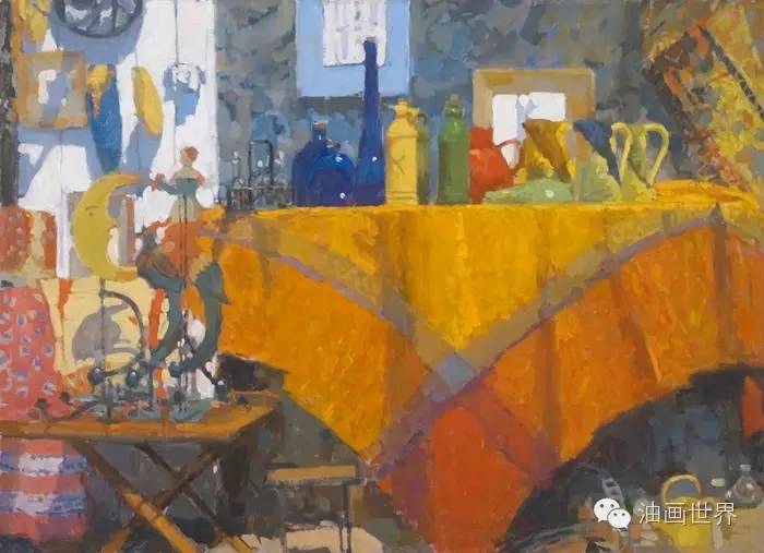 禅意山水意境油画,浓郁诗意的风景油画