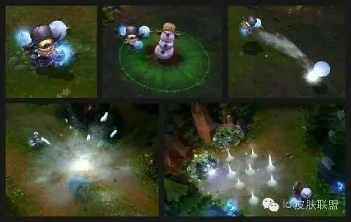 lol手游奥利安娜冰雪节皮肤特效,船长冰雪节皮肤特效