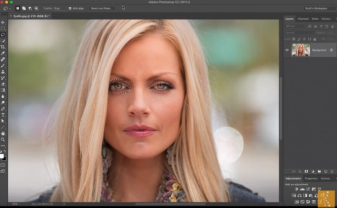 ps怎么修眼白偏色,ps修复眼睛大小眼