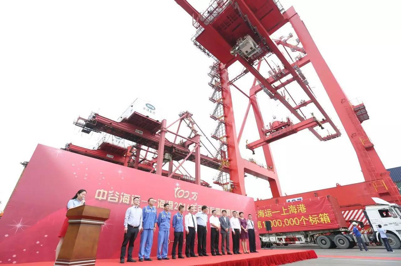 上海港2016年集装箱吞吐量多少吨,中谷物流上海港