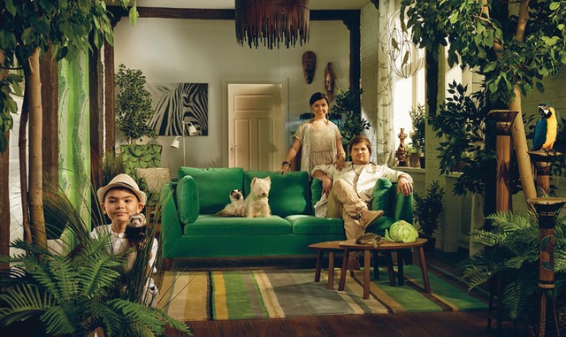 家居插画客厅,家居美学插画