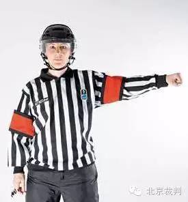 手势裁判,冰球比赛进球裁判手势