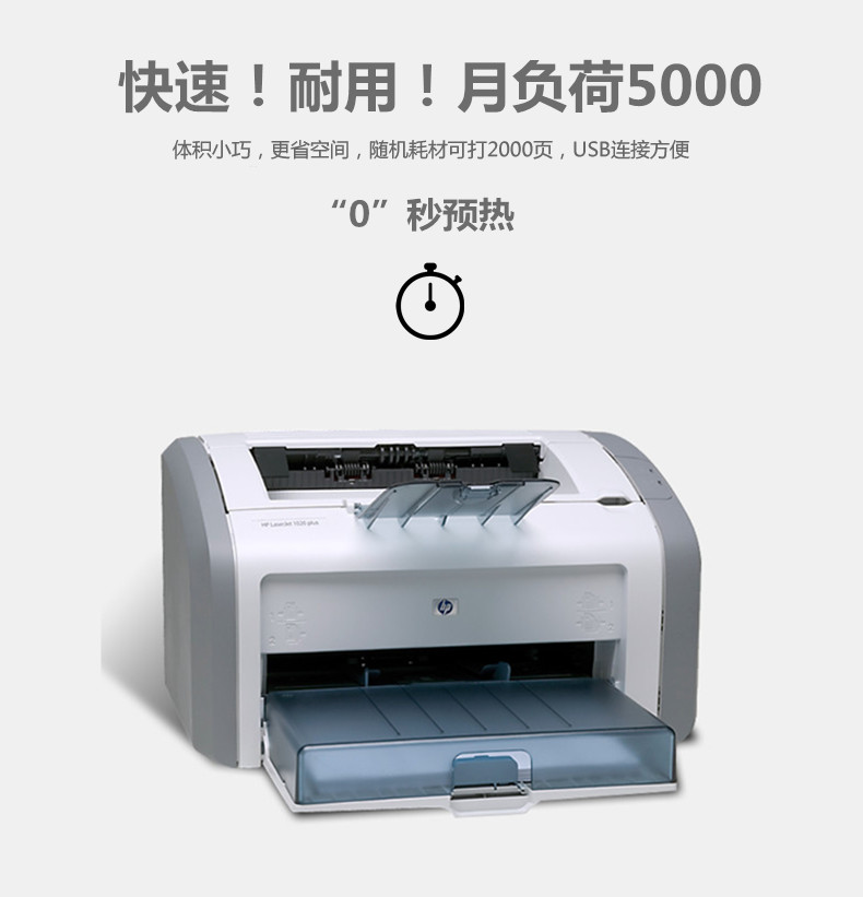 hp经典黑白激光打印机1020,激光打印机推荐家用型惠普1020