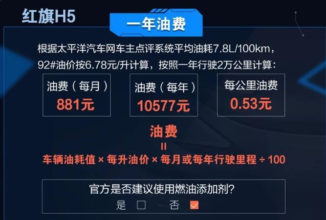 红旗h5和红旗一年养车费用,红旗h5和迈腾哪个养车成本高