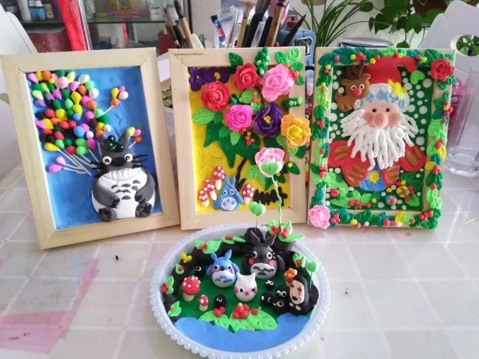 粘土手工100种简单人物在纸上制作,用超轻粘土做的手工又简单又漂亮