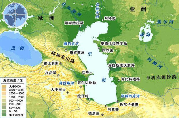 里海最大城市,欧洲最大的湖里海