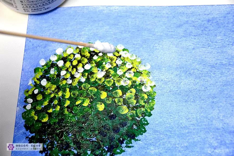 水粉点画法风景图片,水粉点画法风景