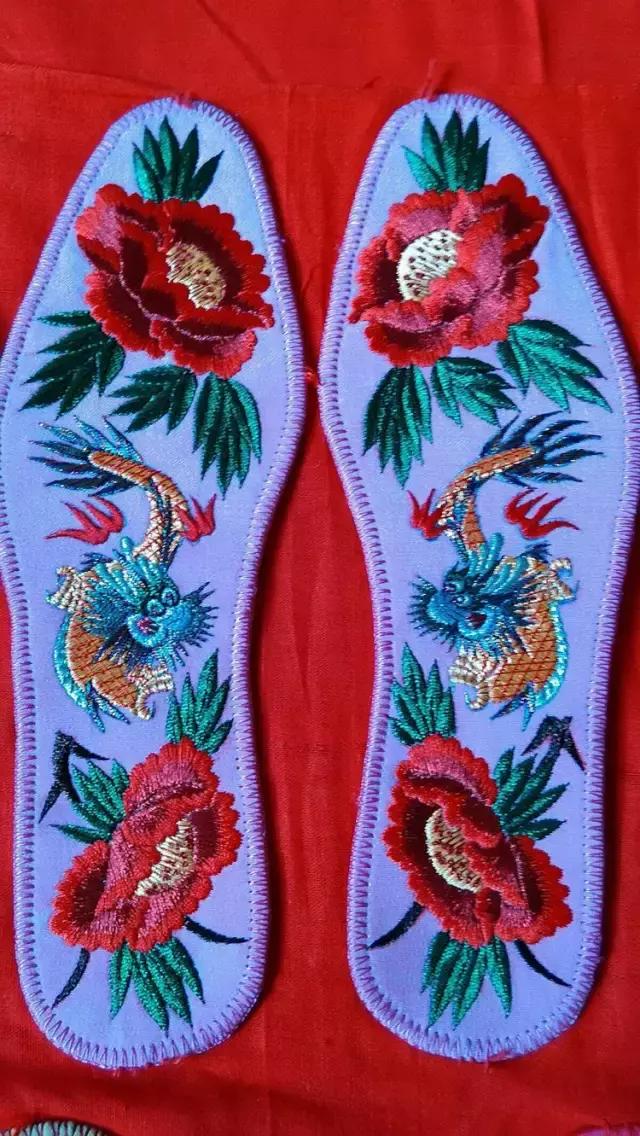 纯手工鞋垫又好学又简单又好看,简单的一针一线纯手工的鞋垫