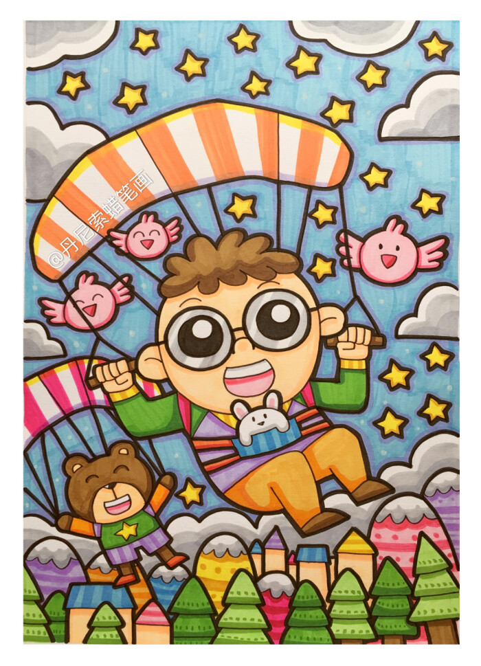 8-12岁儿童绘画范画,简单又好画的儿童画大全