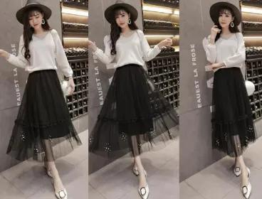 衬衣搭配纱裙方法,小个穿什么样的纱裙显瘦