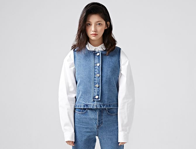 蓝色系单品look,蓝色好看的单品