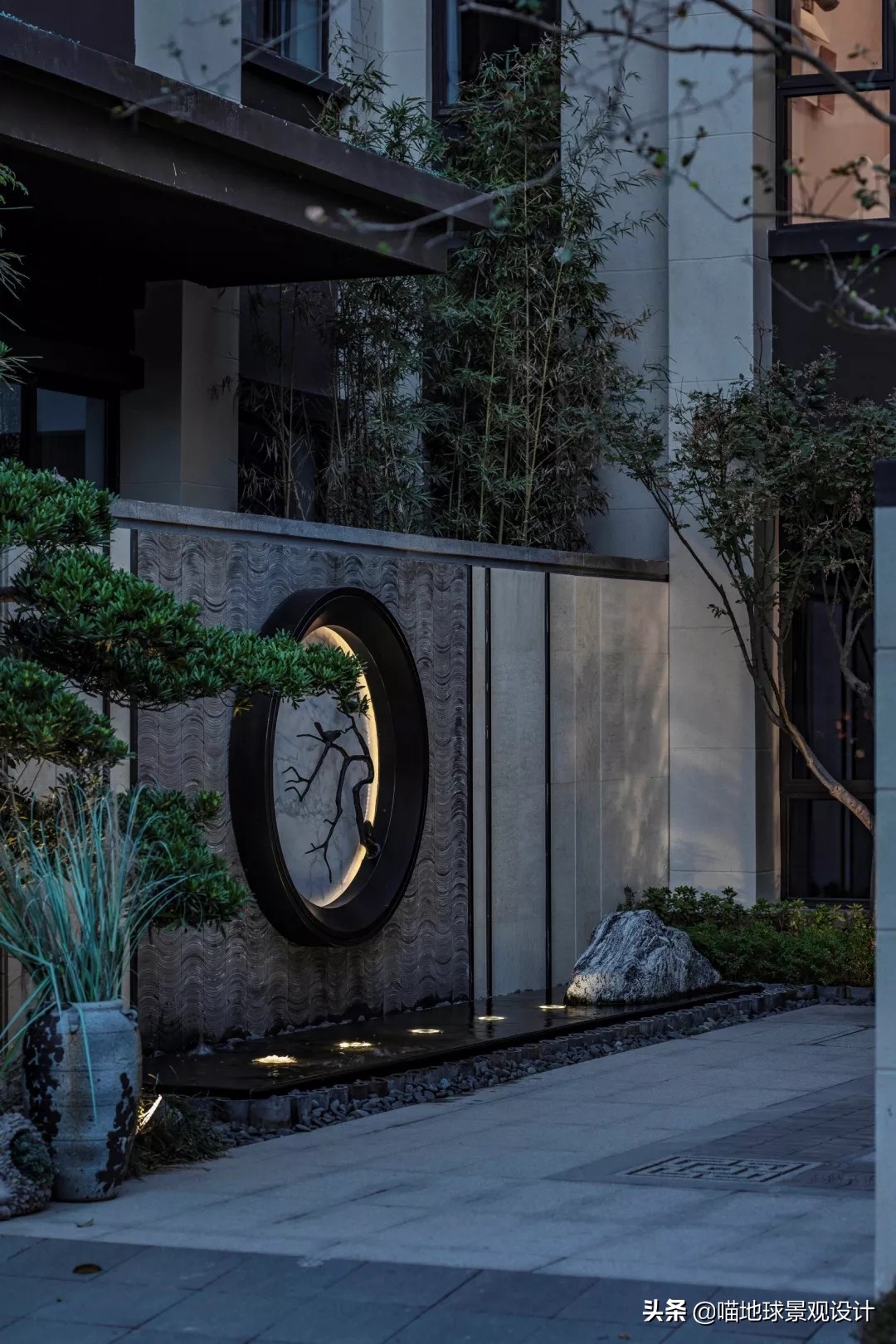 十个绝美别墅庭院墙设计,别墅边户庭院景观设计效果图