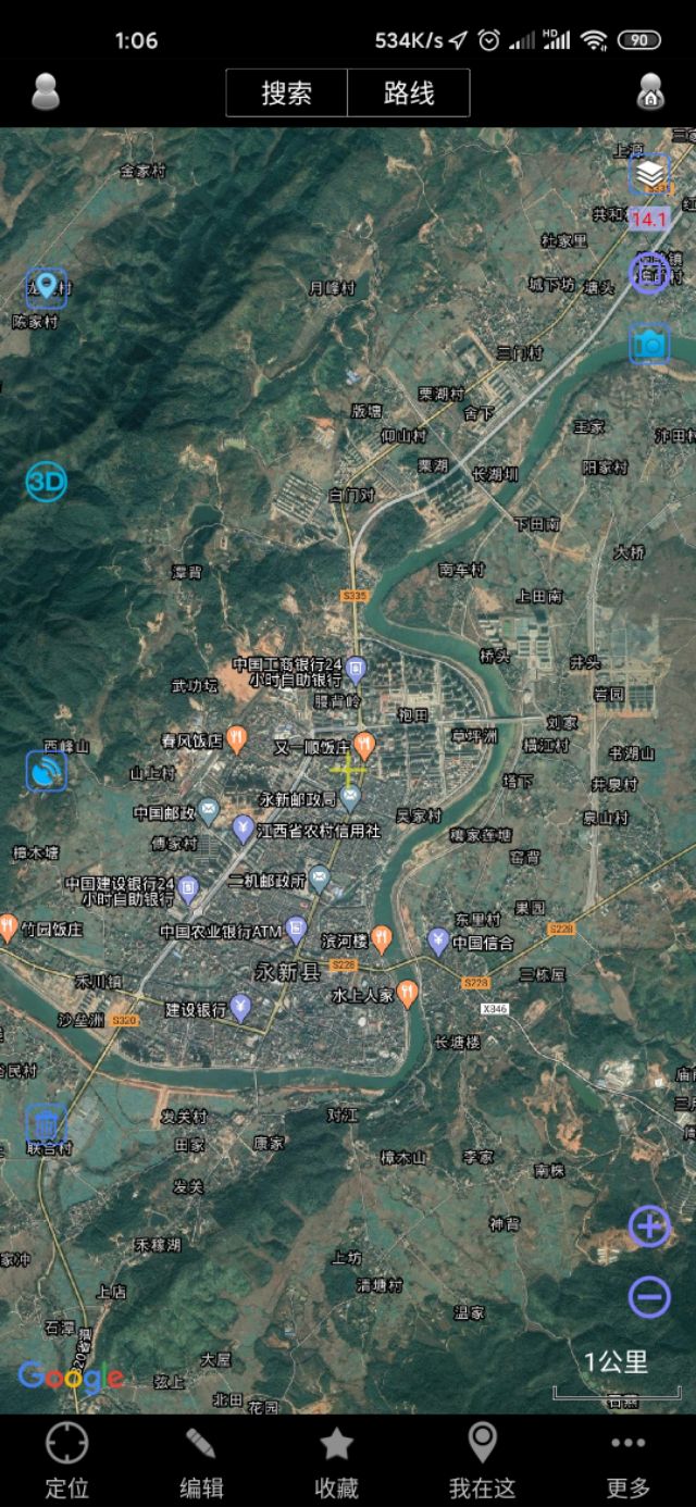 吉安市十县两区一县级市城区城建面积直观对比（同一比例尺下）