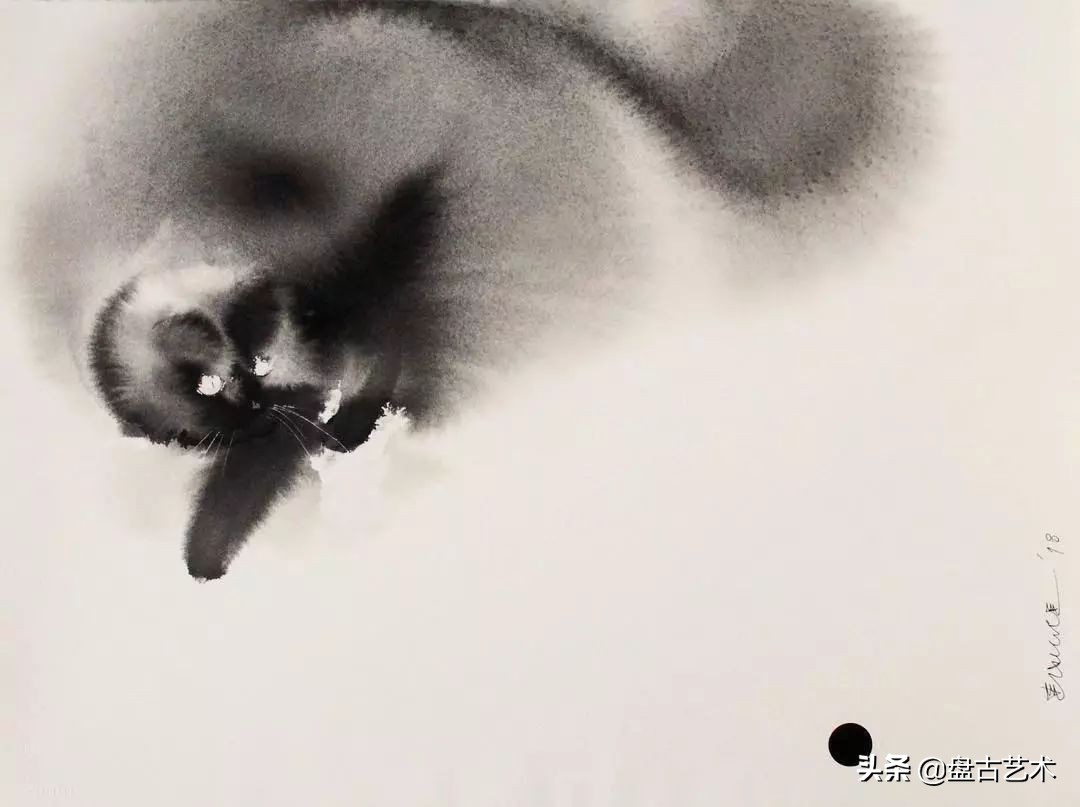 盘古文化艺术国画,盘古在宇宙中开天辟地国画