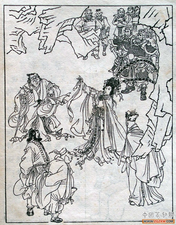 《西游记》之三打白骨精背景图,西游记三打白骨精文字版图文