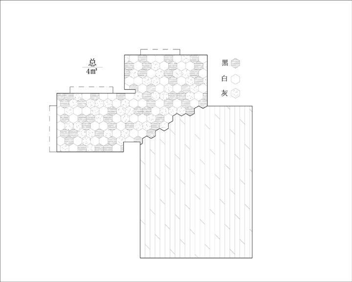 看一下铺地的拼图,木地板地砖拼接方法