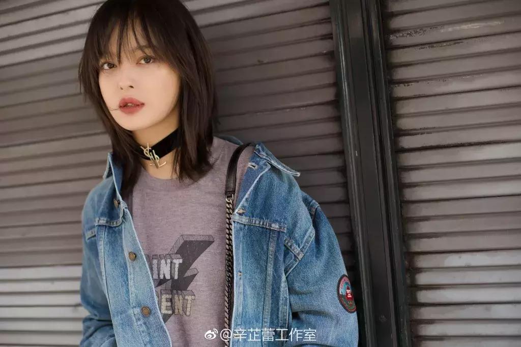 脸大适合辛芷蕾发型么,辛芷蕾中长锁骨发层次发型图片