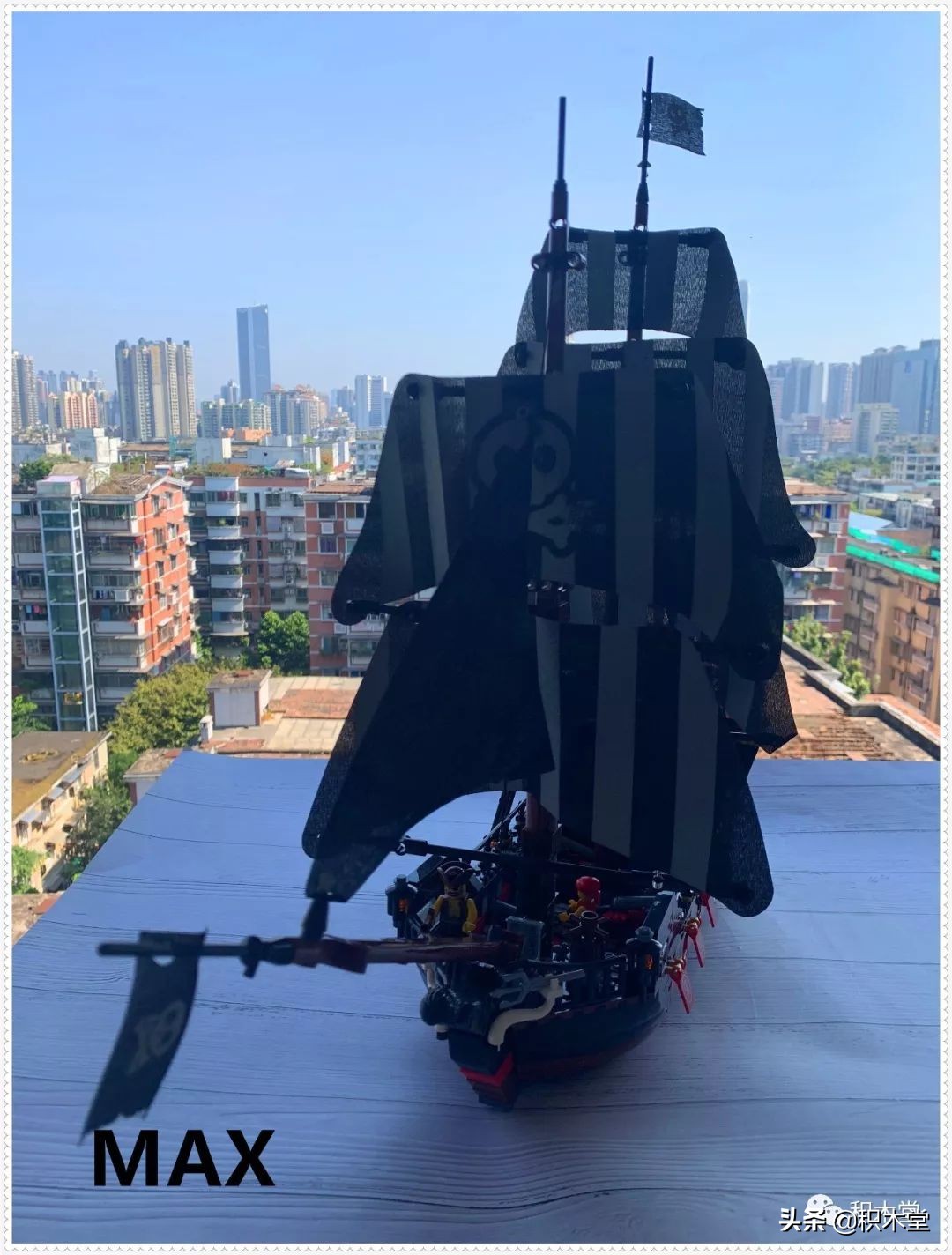 「虚测评」哲高积木QL1801海盗船之骷髅冒险号