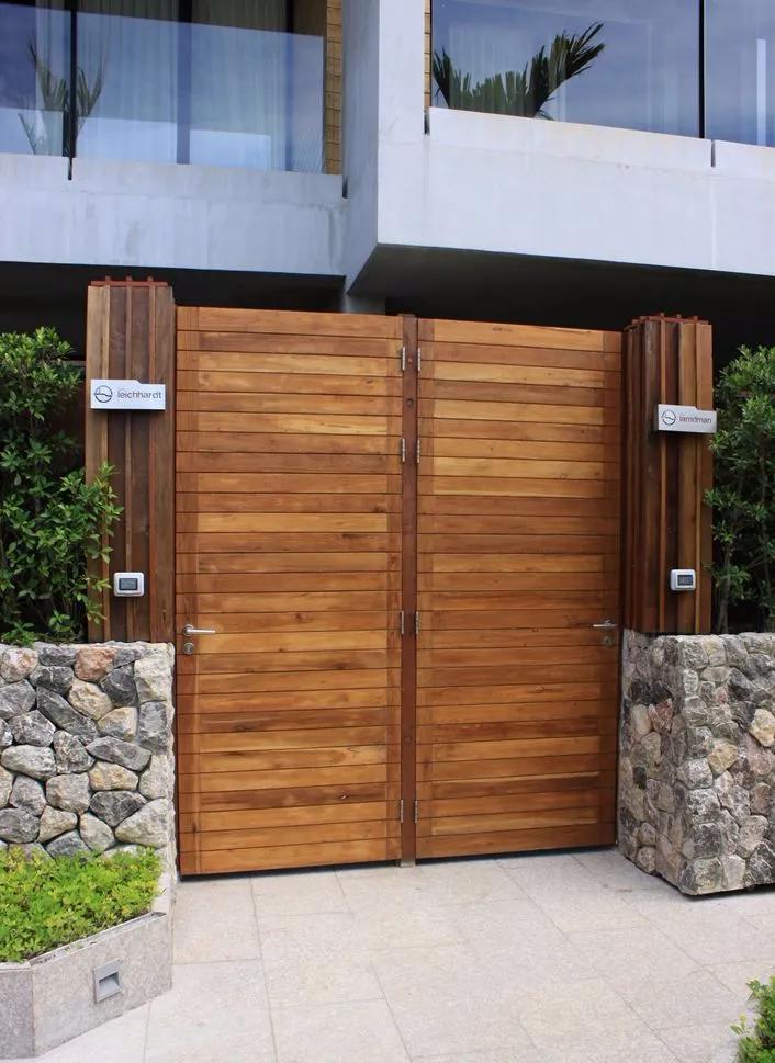 庭院栅栏门锁具,极简庭院栅栏门