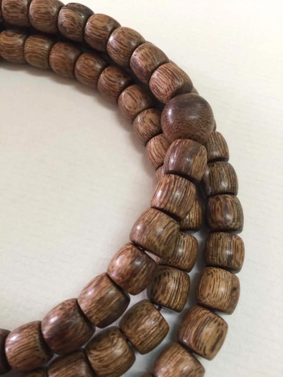 富森红土黄油桶形念珠