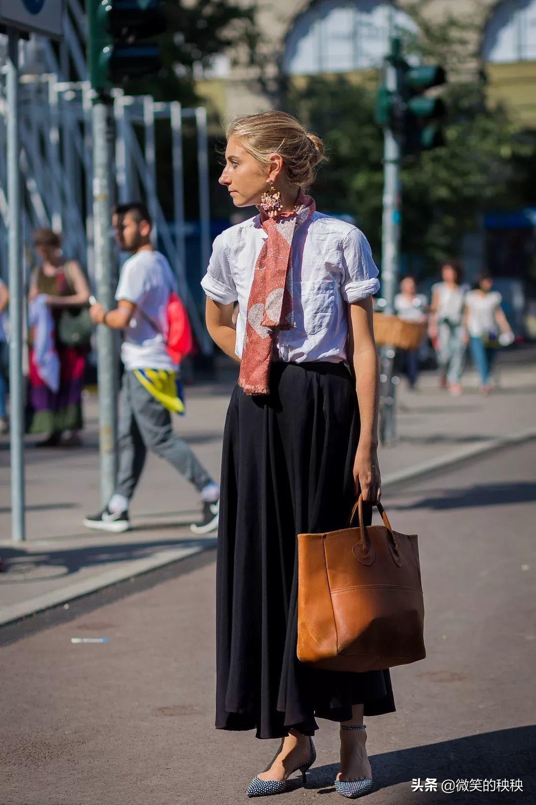 百褶裙气质又时髦,百褶裙时尚潮流款长款