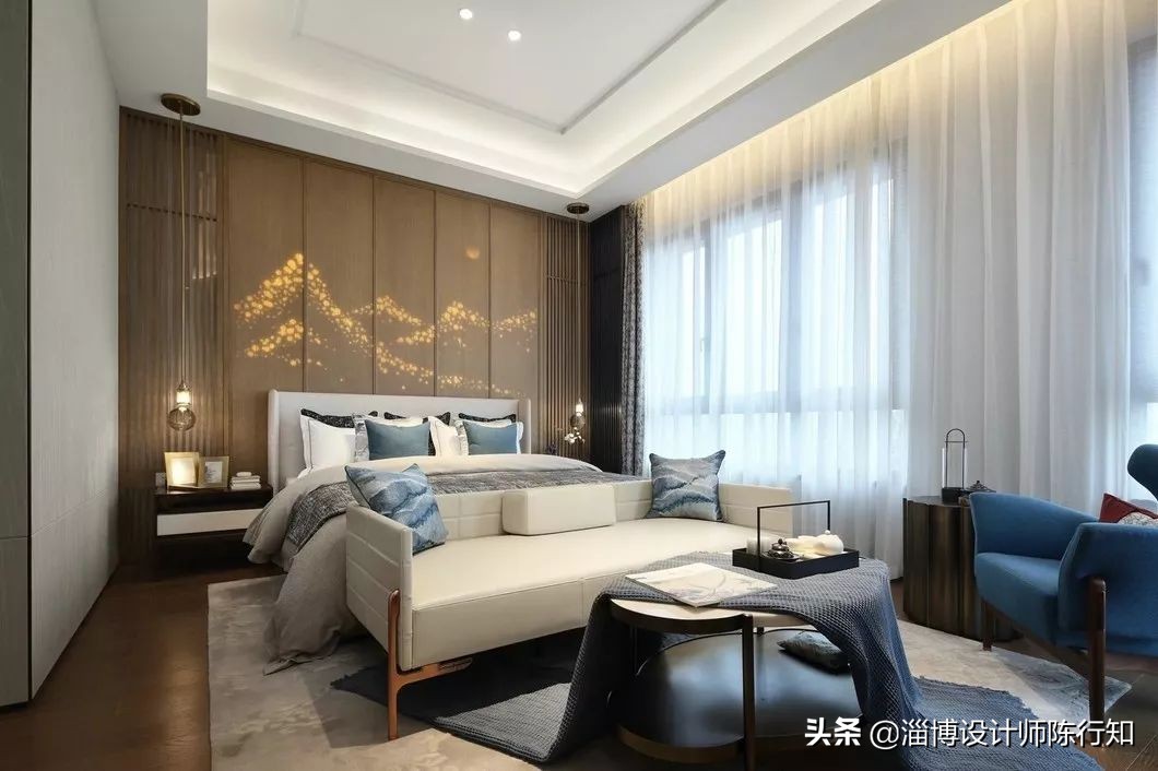 三居室新中式风格设计实景,轻奢新中式房屋设计装修风格