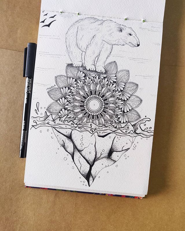 抽象曼陀罗艺术与可爱动物的创意结合:繁复精美,附绘画基础图案