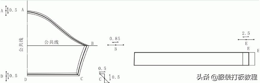 罗纹t恤衫v型领怎么做,t恤罗纹领如何算长度