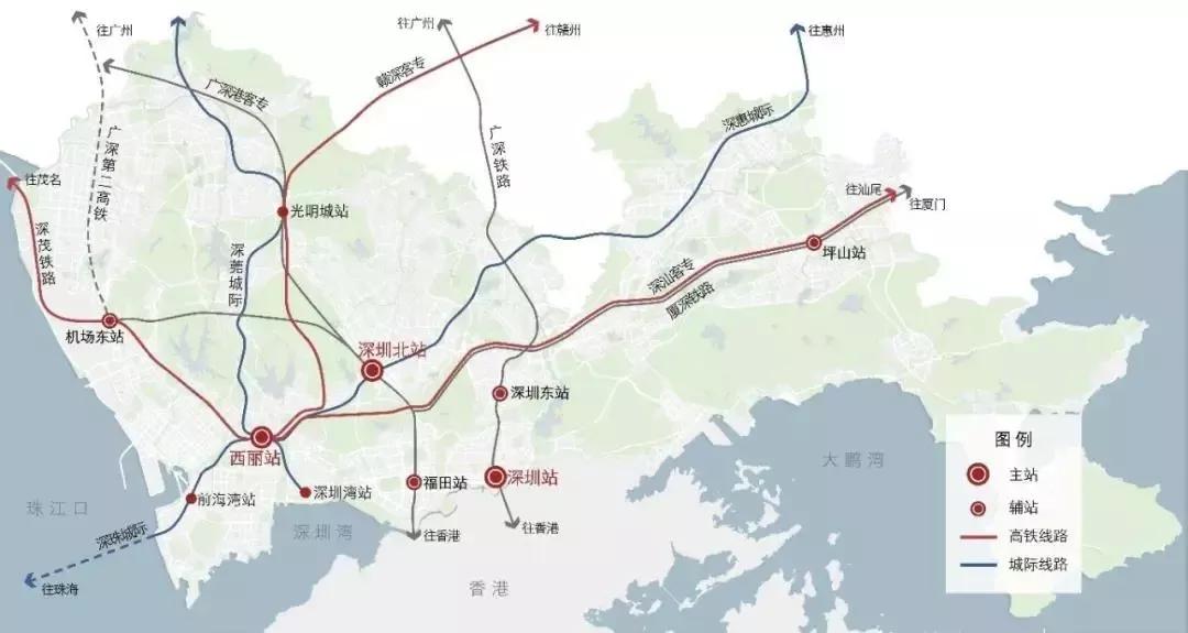 西丽站高铁站4条线路,13号线西丽高铁站