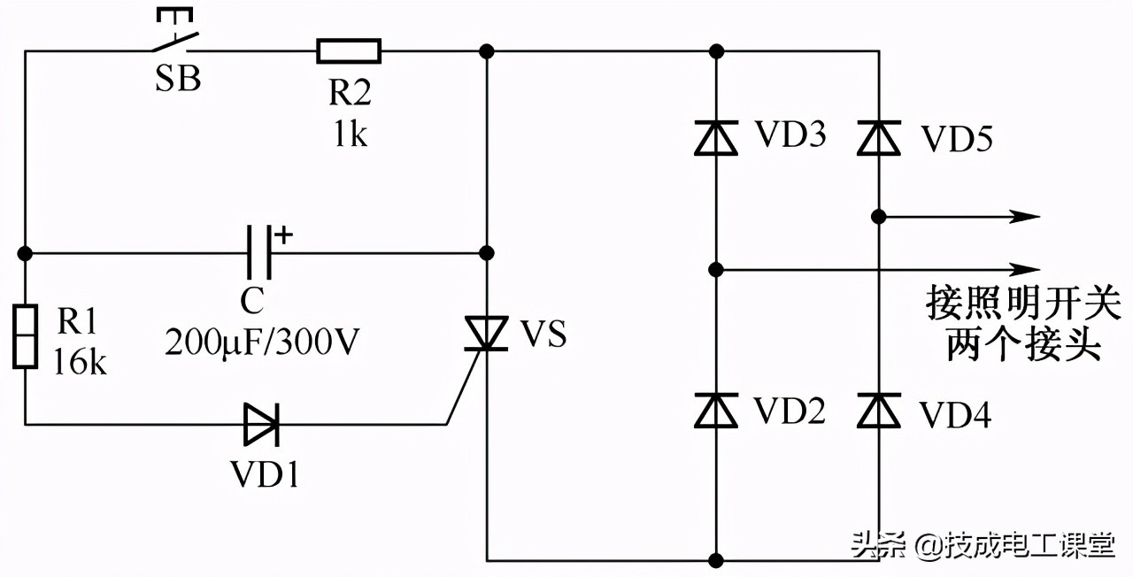 如何用三个开关控制灯的电路图,3个开关控制一盏灯接线方法