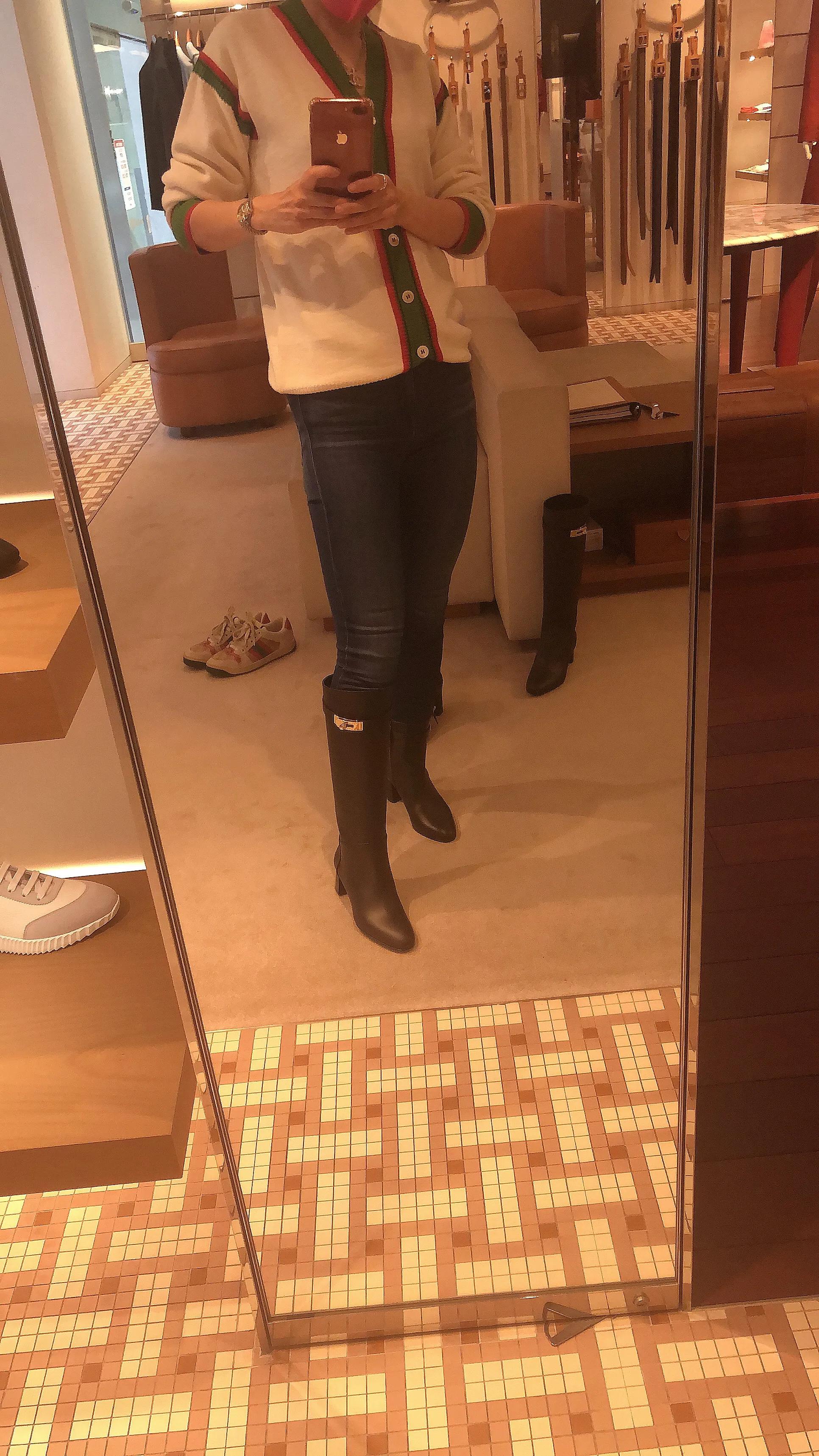 爱马仕kelly长靴金棕色,爱马仕kelly稀有皮短靴