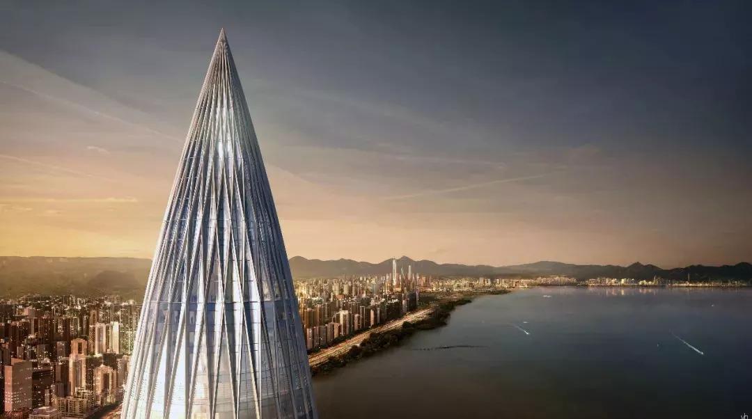 深圳华润春笋大厦最早效果图,深圳华润大厦原设计图