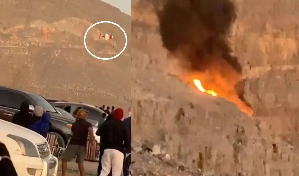 漂在迪拜隔壁,有28个足球场长,撞毁了飞机