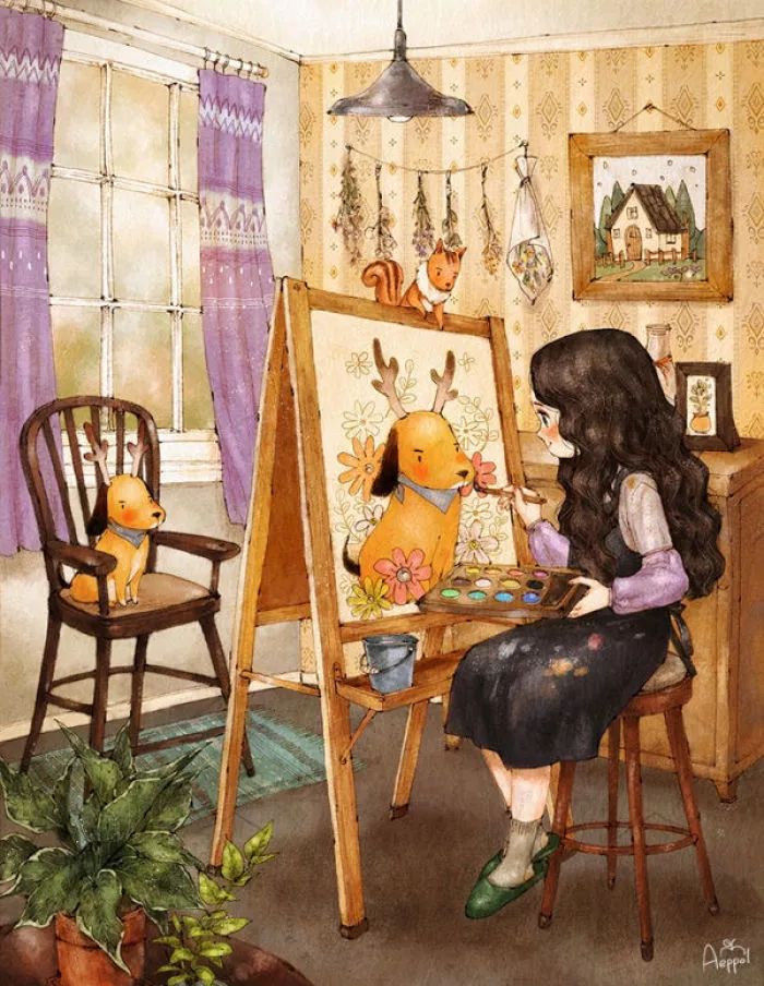 画风堪比宫崎骏,写实韩系画风画师