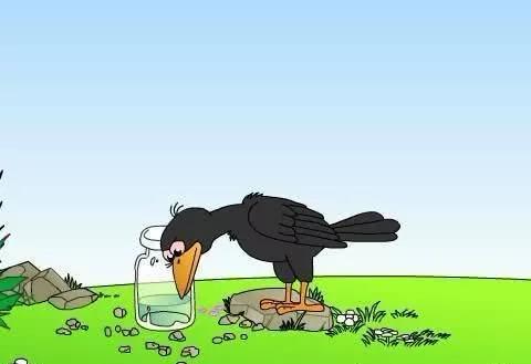 乌鸦喝水告诉我们遇到困难要怎样,乌鸦喝水20种方法图解