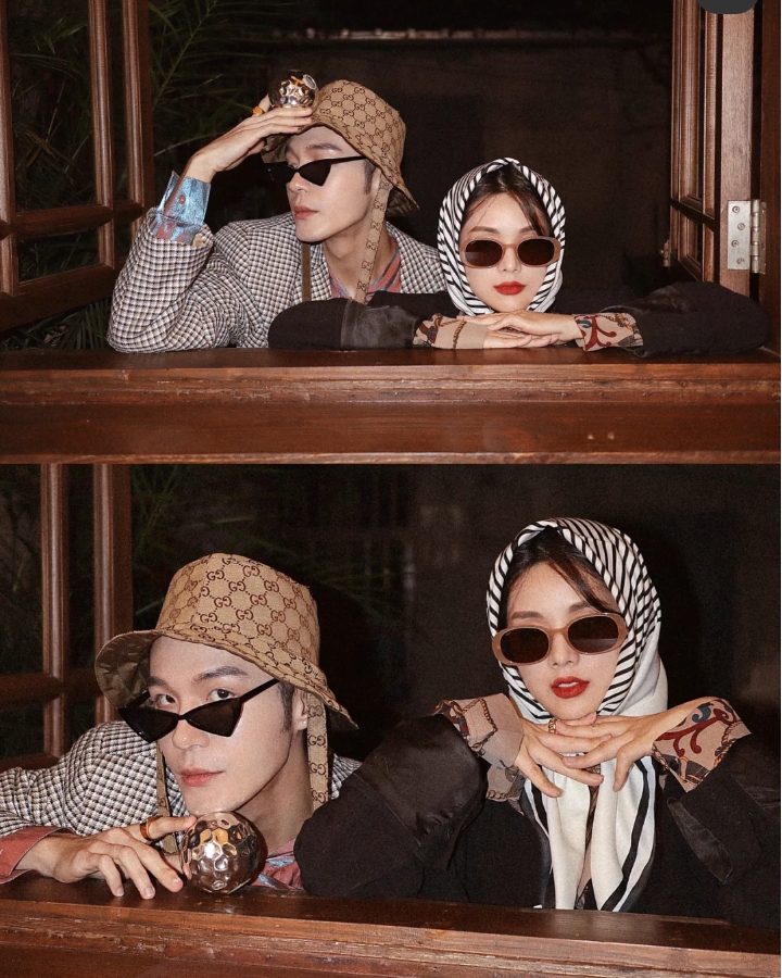 头巾的时尚扎法,lisa头巾造型