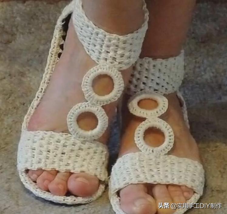 针织作品70款简约,手工针织凉鞋花样图