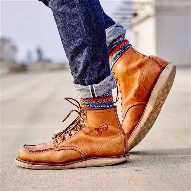 男士工装靴秋冬款,秋冬男士百搭时装靴