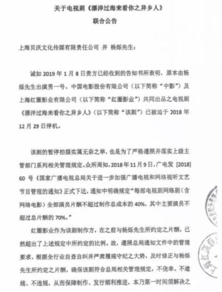 杨烁顶风作案无视国家限薪令,杨烁被限薪后的片酬是多少