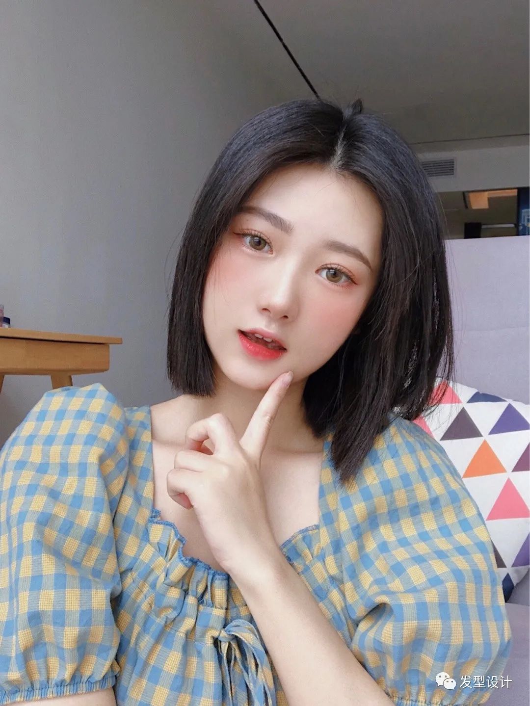 八大网红刘海短发,无刘海短发发型女