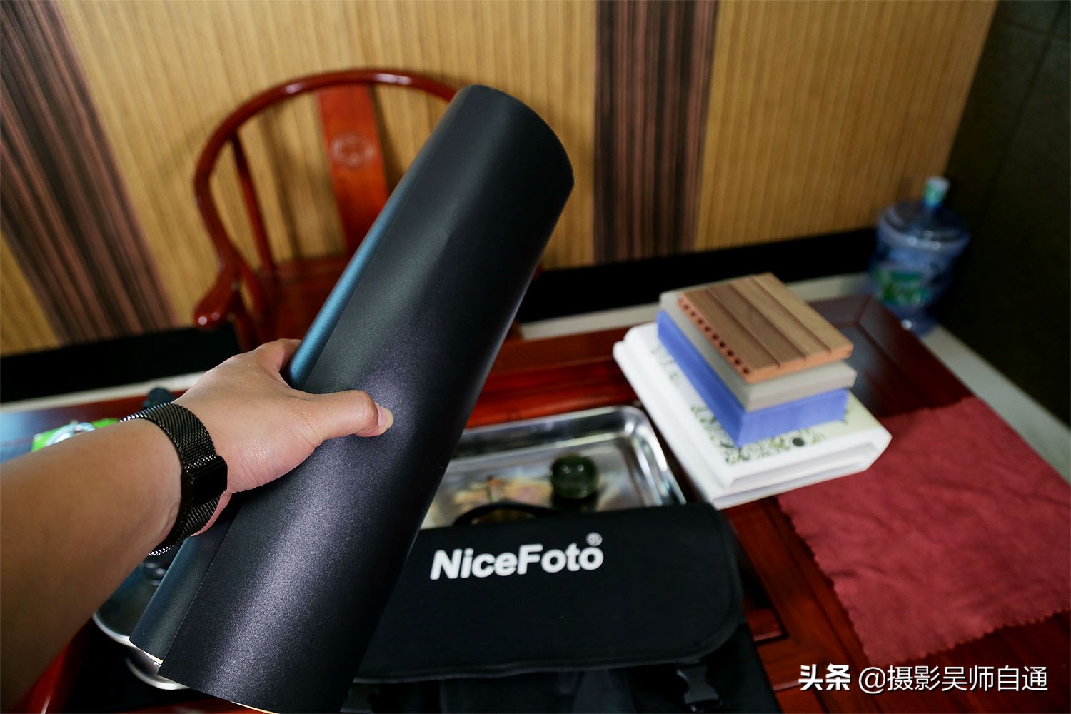 旧茶桌改造直播间,茶桌改造书法桌